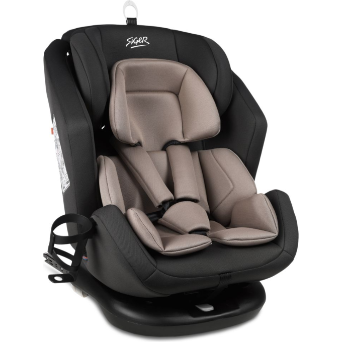 Автокресло SIGER УЛЬТРА ISOFIX гр.0+/I/II/III, т.серый KRES3911